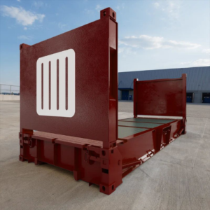 Contenedor flat rack de 20 pies